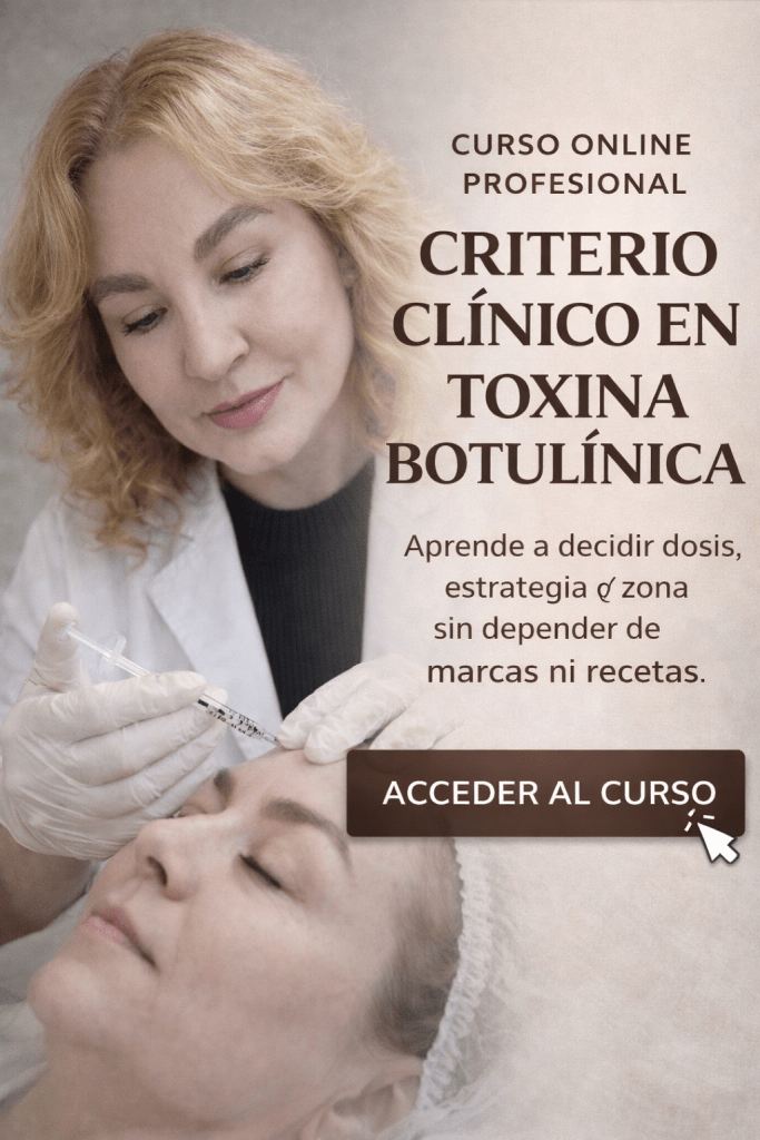 Curso online profesional de criterio clínico en toxina botulínica con formación practica y acceso directo al programa